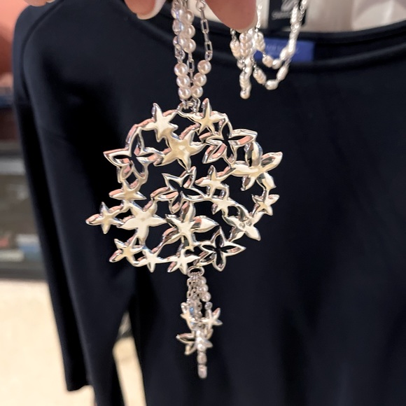 Swarovski necklace with flowers & starfish pattern - Picture 6 of 8